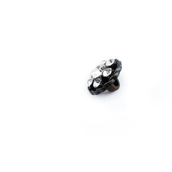 13 mm Rhinestone / Crystal Detail Shank Button front and detail view