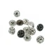 13 mm Rhinestone / Crystal Detail Shank Button front and detail view