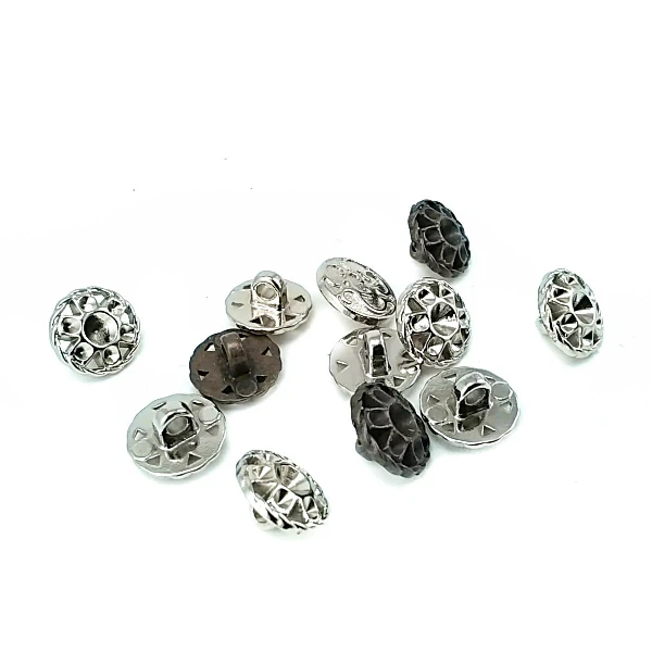 13 mm Rhinestone / Crystal Detail Shank Button front and detail view