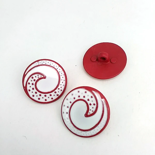 Ayaklı Düğme Çocuk Giyim Düğmesi Dalga Desenli 22 mm - 34 boy E 1679 MN