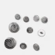 Trench Coat and Jacket Button Set of 10 Wave Patterned E 1679 SET28