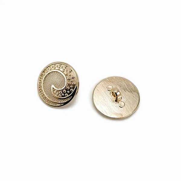 12 mm Gold Tone Shank Button product image 12 mm Gold Tone Shank Button front and detail view