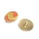 Coat and Coat Button Enamel Orange Mustard Colors 24 mm - 40 L E 1682 MN V2