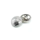 Footed metal button patterned 22mm - 36 ligne