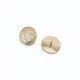 15 mm - 24 L Gold Plated Patterned Cufflinks - Blouse Button E 19 G