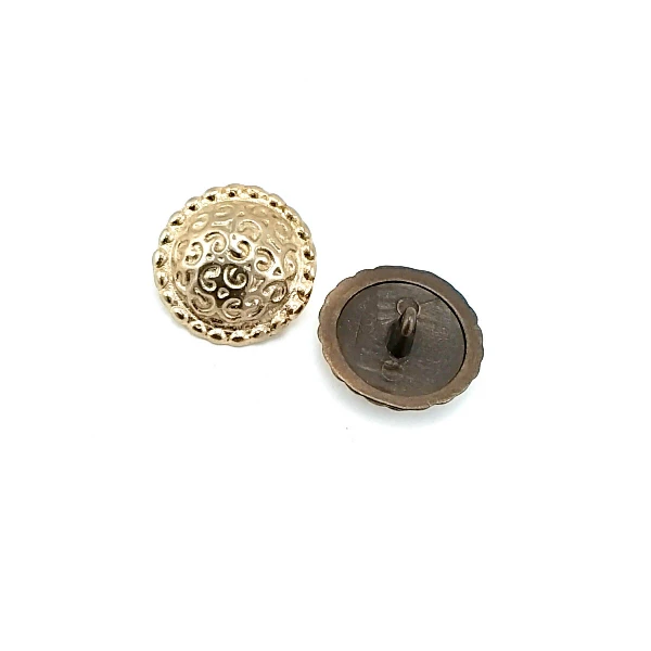 Patterned Convex Shank Button 17 mm - 27 L E 194