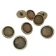 15 mm Enamel / Colored Shank Button front and detail view