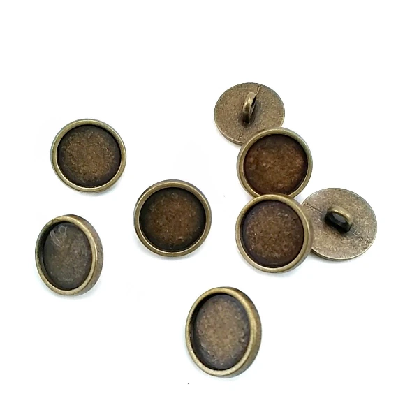 15 mm Enamel / Colored Shank Button front and detail view