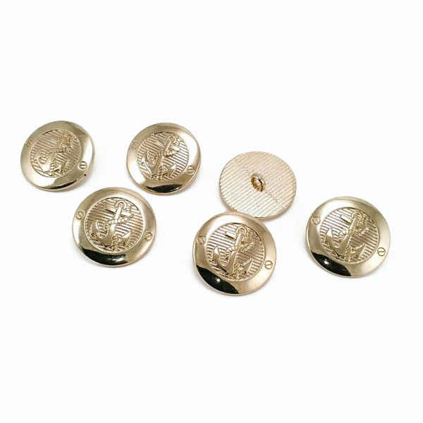 23 mm - 36 L Gold Crest 6 pcs Blazer Jacket Button Set E 2043 SET6