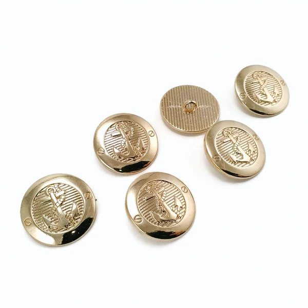 23 mm - 36 L Gold Crest 6 pcs Blazer Jacket Button Set E 2043 SET6