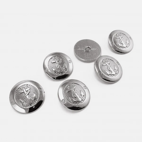 23 mm - 36 L Gold Crest 6 pcs Blazer Jacket Button Set E 2043 SET6