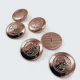 23 mm - 36 L Gold Crest 6 pcs Blazer Jacket Button Set E 2043 SET6