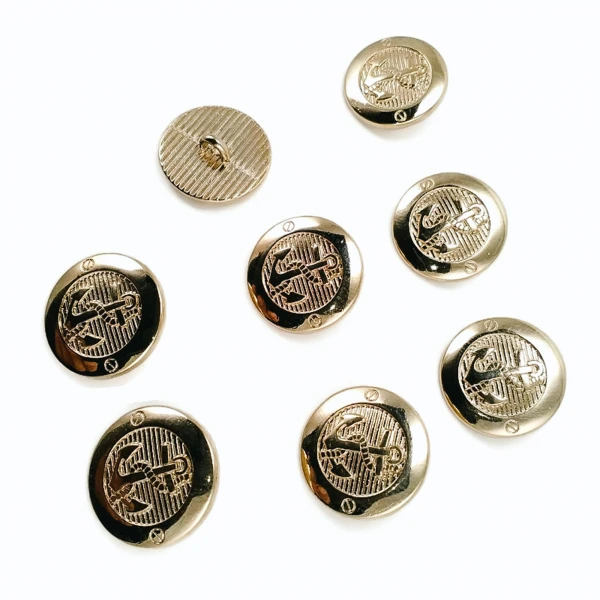 17 mm - 28 L Gold Coat Blazer 8 Pieces Jacket Button Set E 2044 SET8 17 mm - 28 L Gold Coat Blazer 8 Pieces Jacket Button Set E 2044 SET8