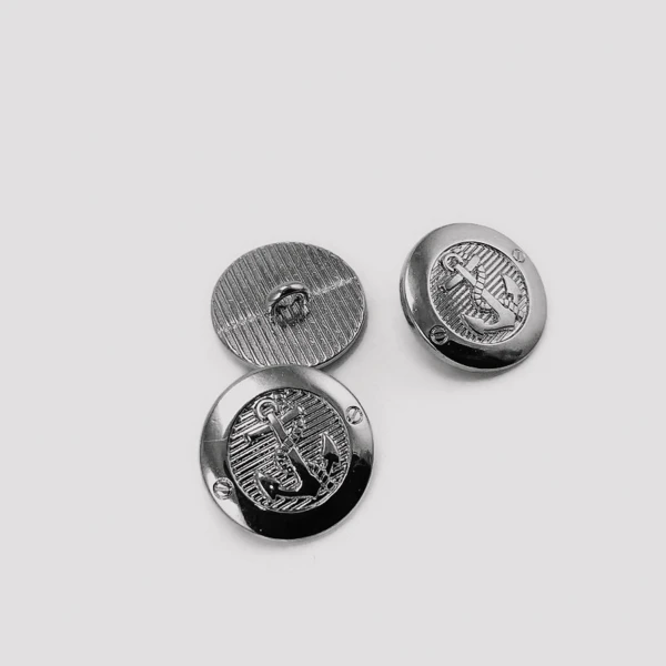 Anchor Patterned Shank Button 17 mm - 28 L E 2044 Anchor Patterned Shank Button 17 mm - 28 L E 2044