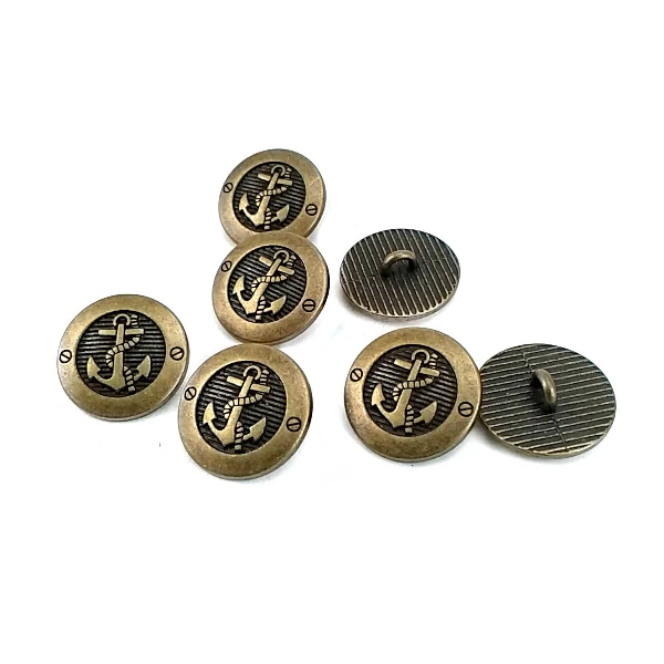 Anchor Patterned Shank Button 17 mm - 28 L  E 2044