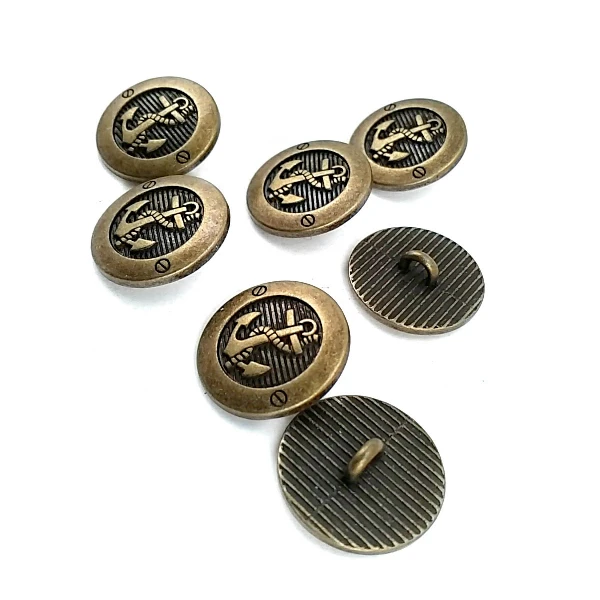 Anchor Patterned Shank Button 17 mm - 28 L  E 2044