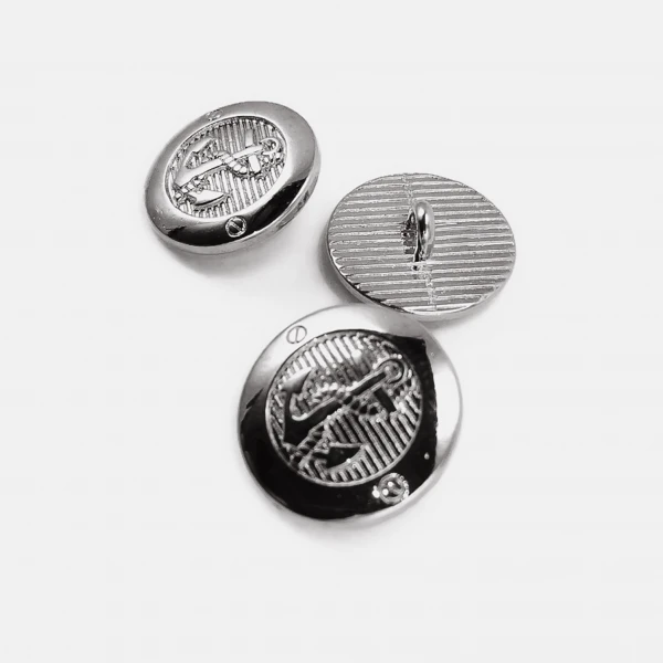 Anchor Patterned Shank Button 17 mm - 28 L  E 2044