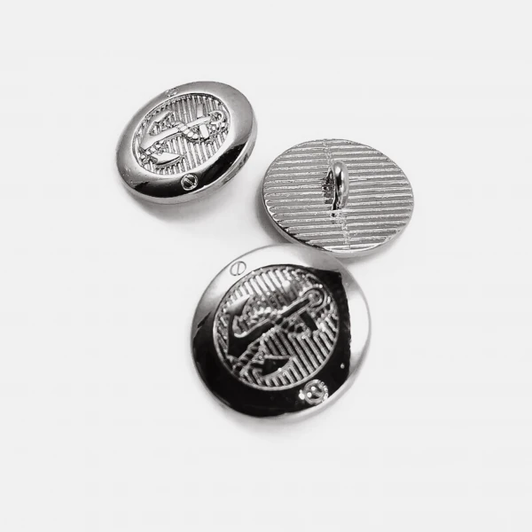 Anchor Patterned Shank Button 17 mm - 28 L  E 2044