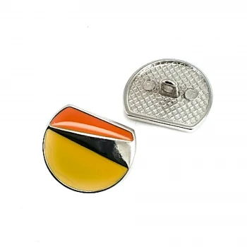  Jacket and Coat Button Enamel Orange Mustard Colors 20 mm - 32 L E 2196 MN V2