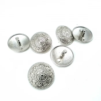 Blazer Ceket Düğmesi  Desenli Metal Düğme 19 mm - 31 boy E 258