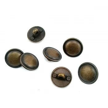 Curved Metal Shank Button 15 mm - 24 L  E 307