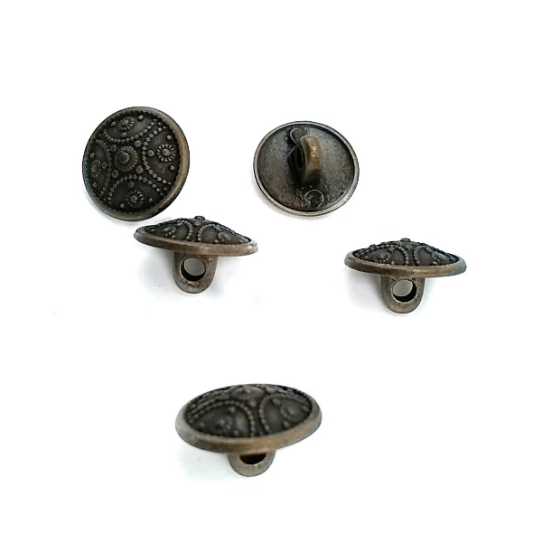 15 mm Shank Button front and detail view