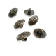 15 mm - 24 L Metal Blazer Cufflink Flower Patterned E 331