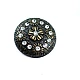 37 mm Rhinestone / Crystal Detail Shank Button front and detail view