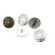 Motif Patterned Jacket and Coat Shank Button Metal 22,5 mm 36 L E 378
