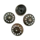28 mm Rhinestone / Crystal Detail Shank Button front and detail view