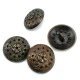 28 mm Rhinestone / Crystal Detail Shank Button front and detail view