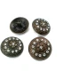 28 mm Rhinestone / Crystal Detail Shank Button front and detail view