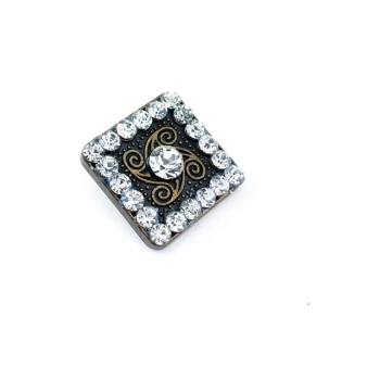 19 x 19 mm Rhinestone Buttons - Square Button E 418 19 x 19 mm Rhinestone Buttons - Square Button E 418