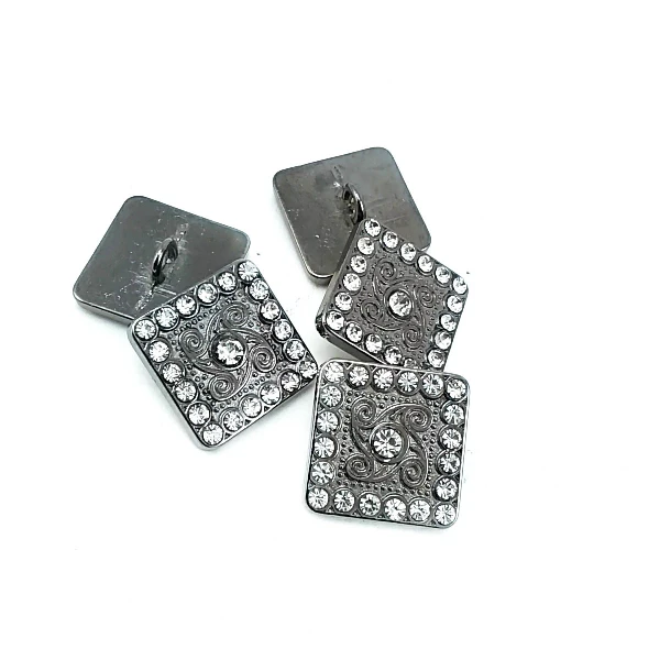 19 mm Rhinestone / Crystal Detail Rhinestone / Crystal Button front and detail view