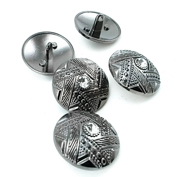 27 mm Rhinestone / Crystal Detail Rhinestone / Crystal Button front and detail view