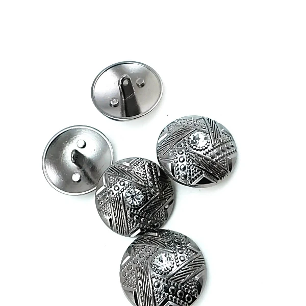 27 mm Rhinestone / Crystal Detail Rhinestone / Crystal Button front and detail view