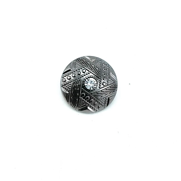 27 mm Rhinestone / Crystal Detail Rhinestone / Crystal Button front and detail view
