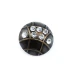15 mm Rhinestone / Crystal Detail Shank Button front and detail view