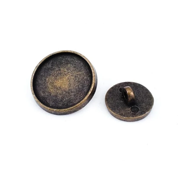 17 mm - 27 boy Yuvarlak sade metal ayaklı düğme