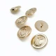 20 mm - 32 L Gold Shank Buttons 6 pcs Ship Anchor Crest