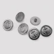 20 mm - 32 L Gold Shank Buttons 6 pcs Ship Anchor Crest