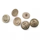20 mm - 32 L Gold Shank Buttons 6 pcs Ship Anchor Crest