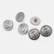 20 mm - 32 L Gold Shank Buttons 6 pcs Ship Anchor Crest