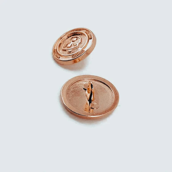 Blazer Ceket Düğmesi Kalkan Desenli Altın Kaplama 21 mm - 32 boy E 965 G