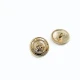 15 mm Gold Tone Shank Button front and detail view