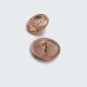 15 mm Gold Tone Shank Button front and detail view