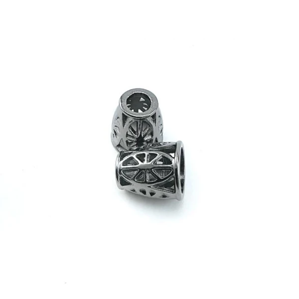 Zamak Bağ ucu Desenli Tasarım 15 mm E 1024