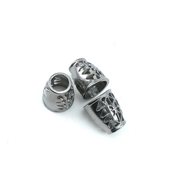 Cord End Metal 4 mm Inlet Diameter Length 9 mm E 1603