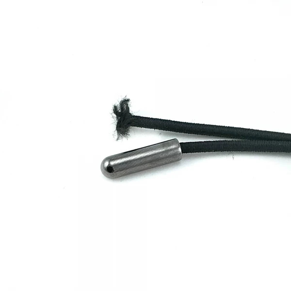 Siyah Bağcık Ucu Metal 5 mm Çap 20 mm Boy E 2092