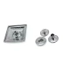 Square Snap Fasteners Button with Pyramid Design 25 x 25 mm B 76